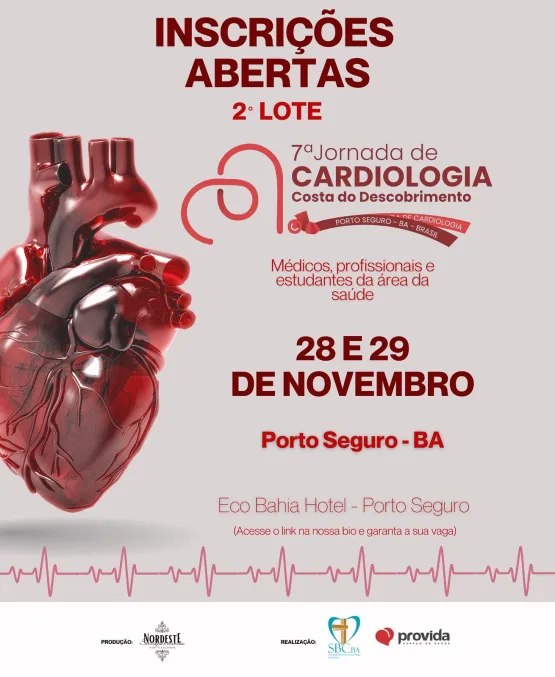 Porto Seguro se prepara para receber a 7ª Jornada de Cardiologia da Costa do Descobrimento Porto Seguro se prepara para receber a 7ª Jornada de Cardiologia da Costa do Descobrimento